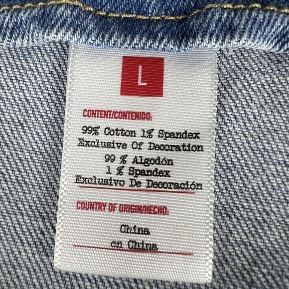 Take Pride Adult Gender Rainbow Denim Shortalls Jumpsuit Large Denim Overalls - Picture 12 of 16